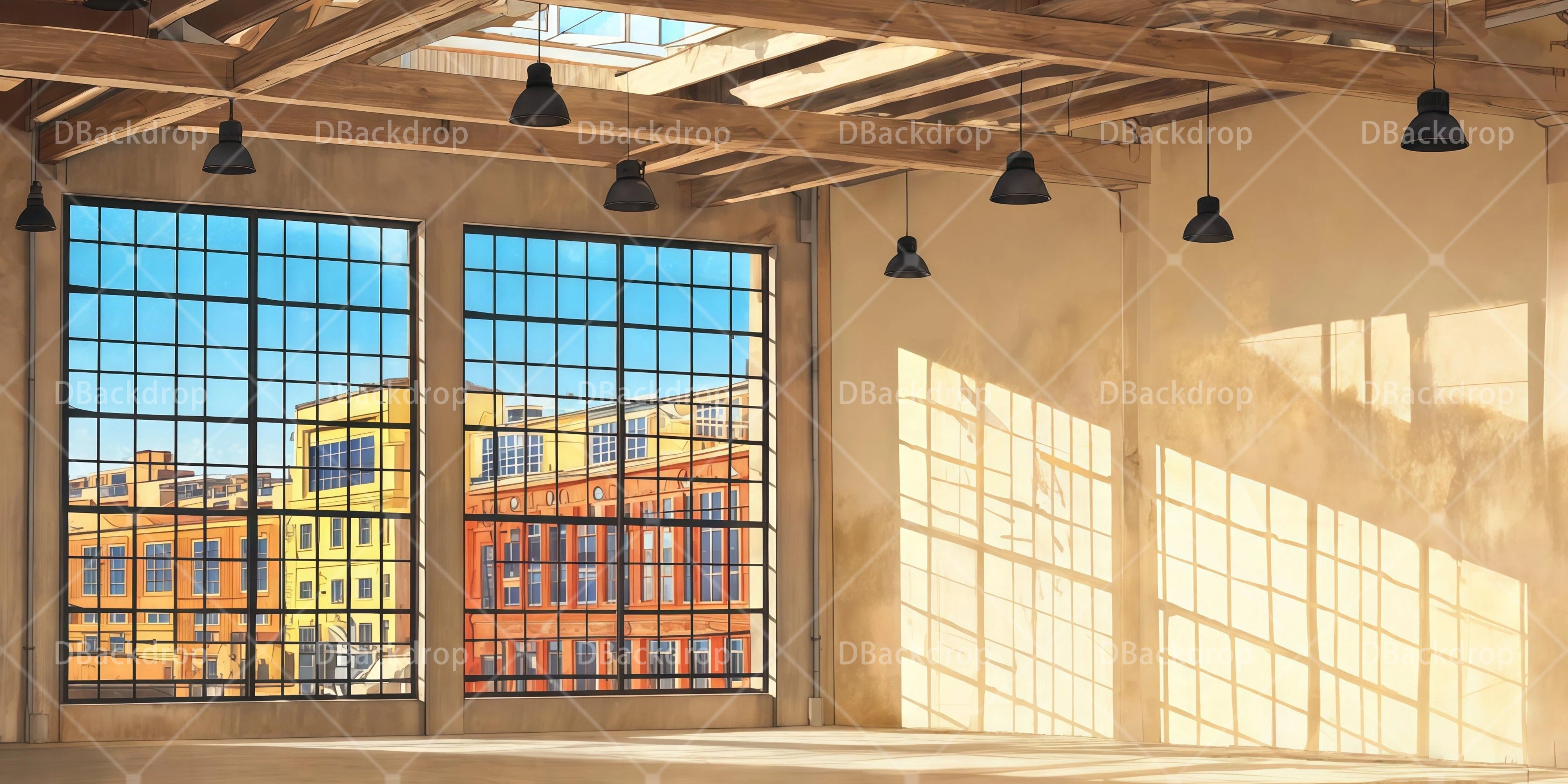Theater Stage Backdrops Warehouse Interior Performance Backdrop UK RR65-T89