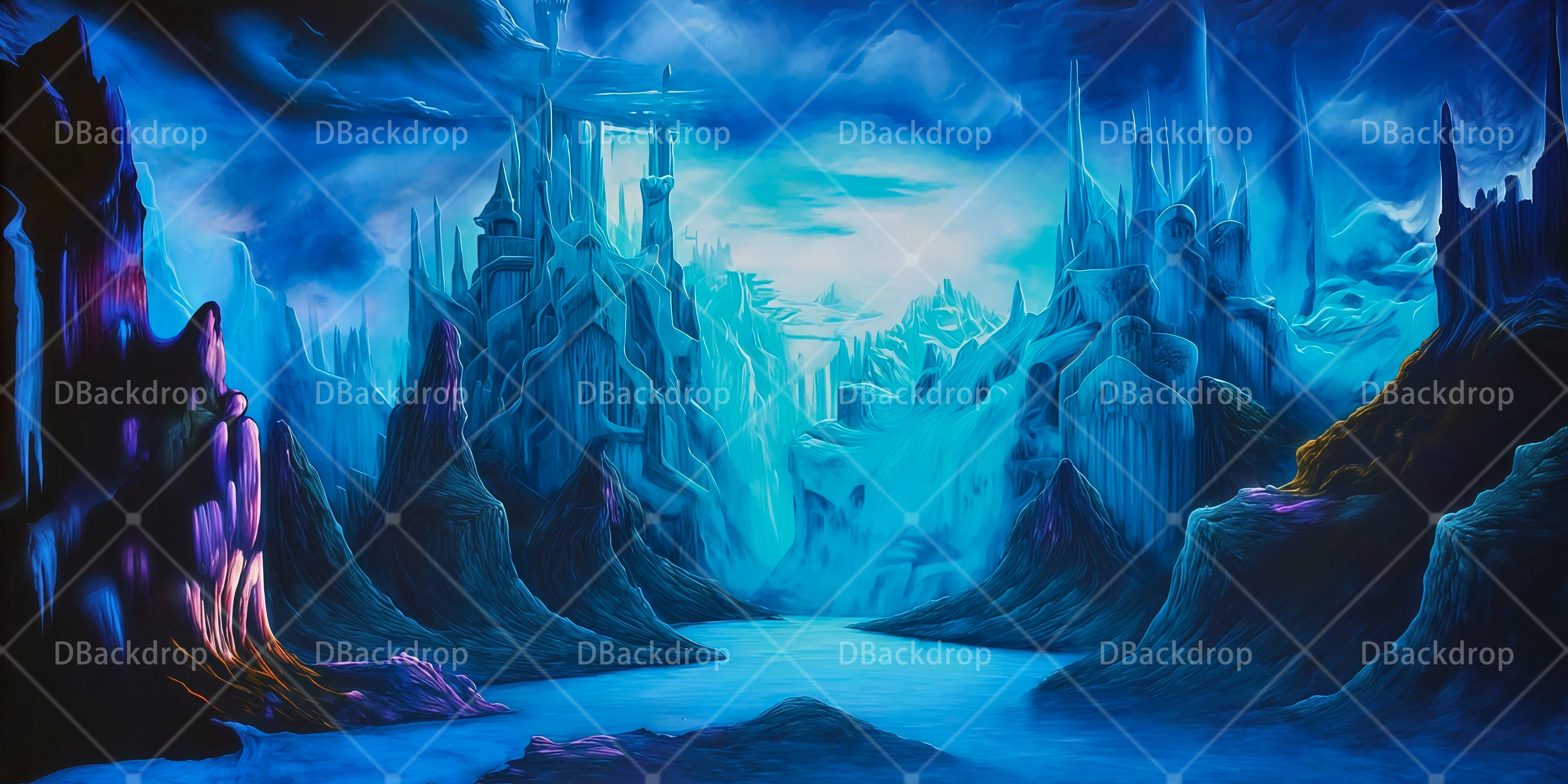 Performance Backdrop Beast's Castle Backdrop For Theater Play UK RR65-T96