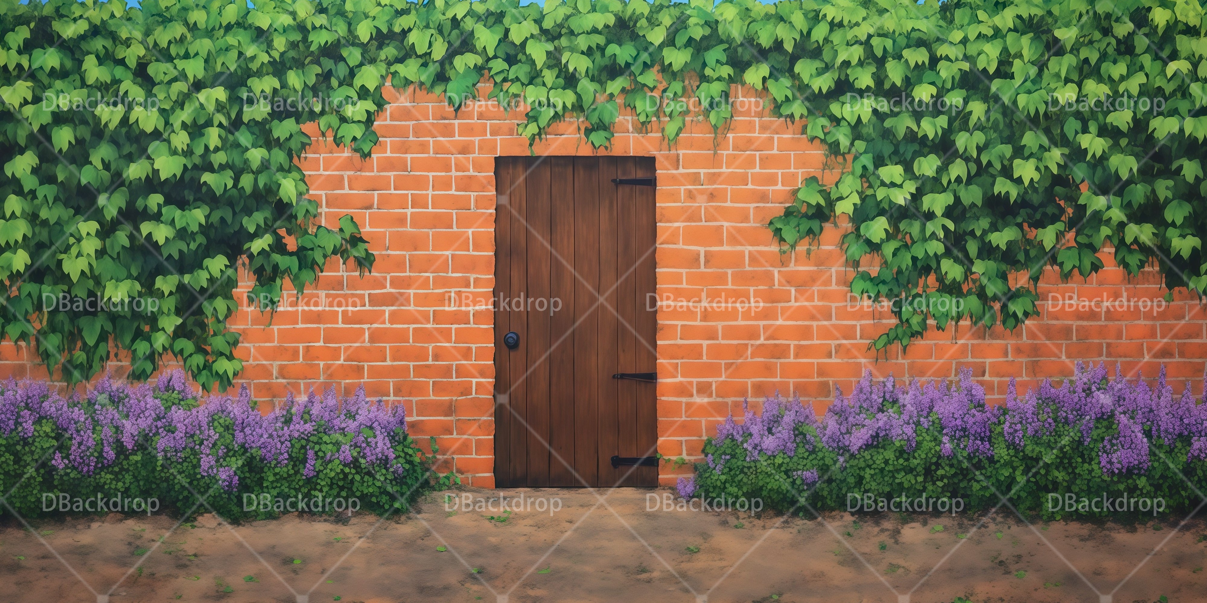 Large Stage Backdrops Secret Garden Exterior Theater UK Backdrop RR66-T16