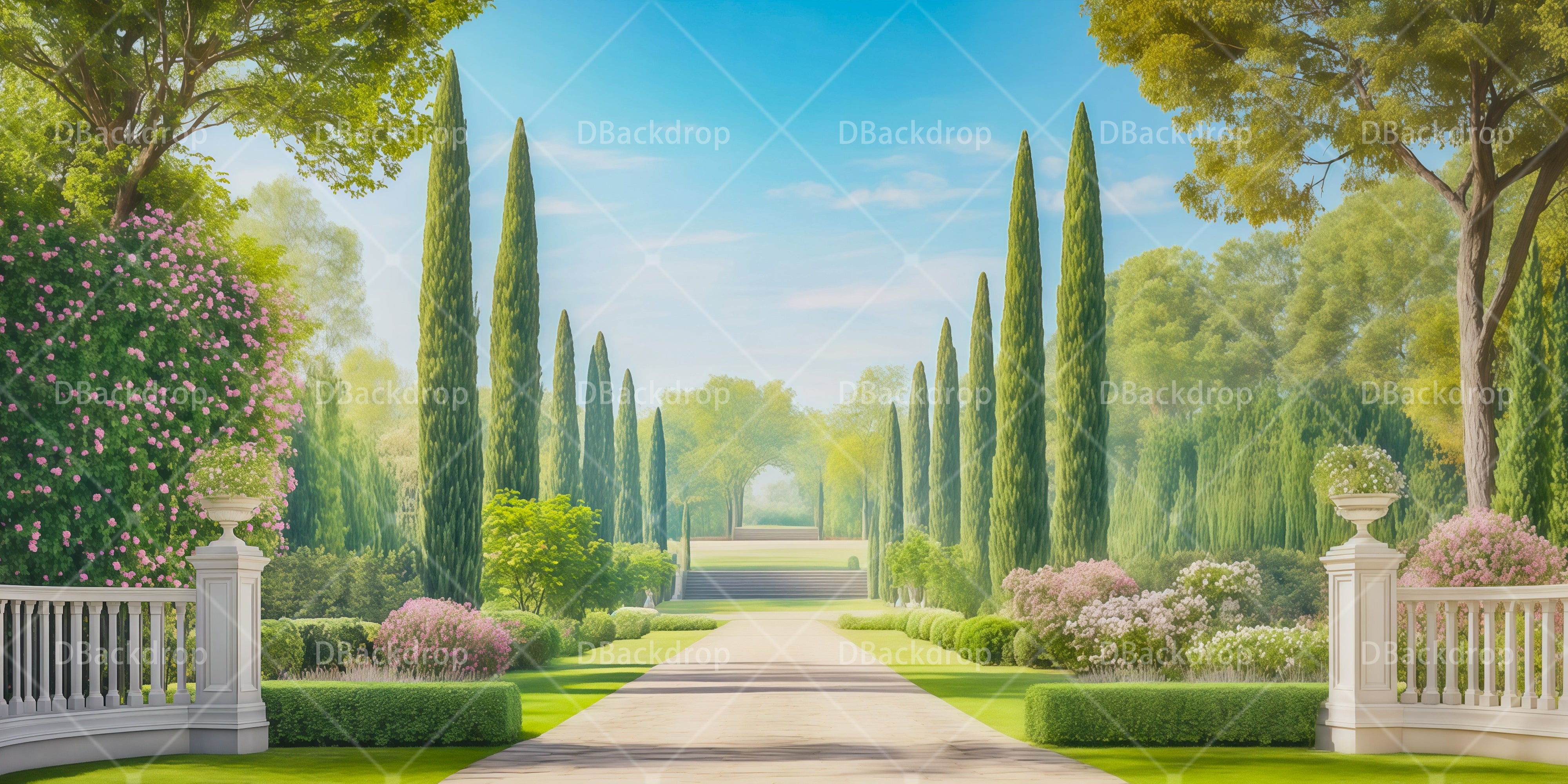 Stage Scenery Backdrops Cypress Garden School Play UK Backdrops RR66-T17