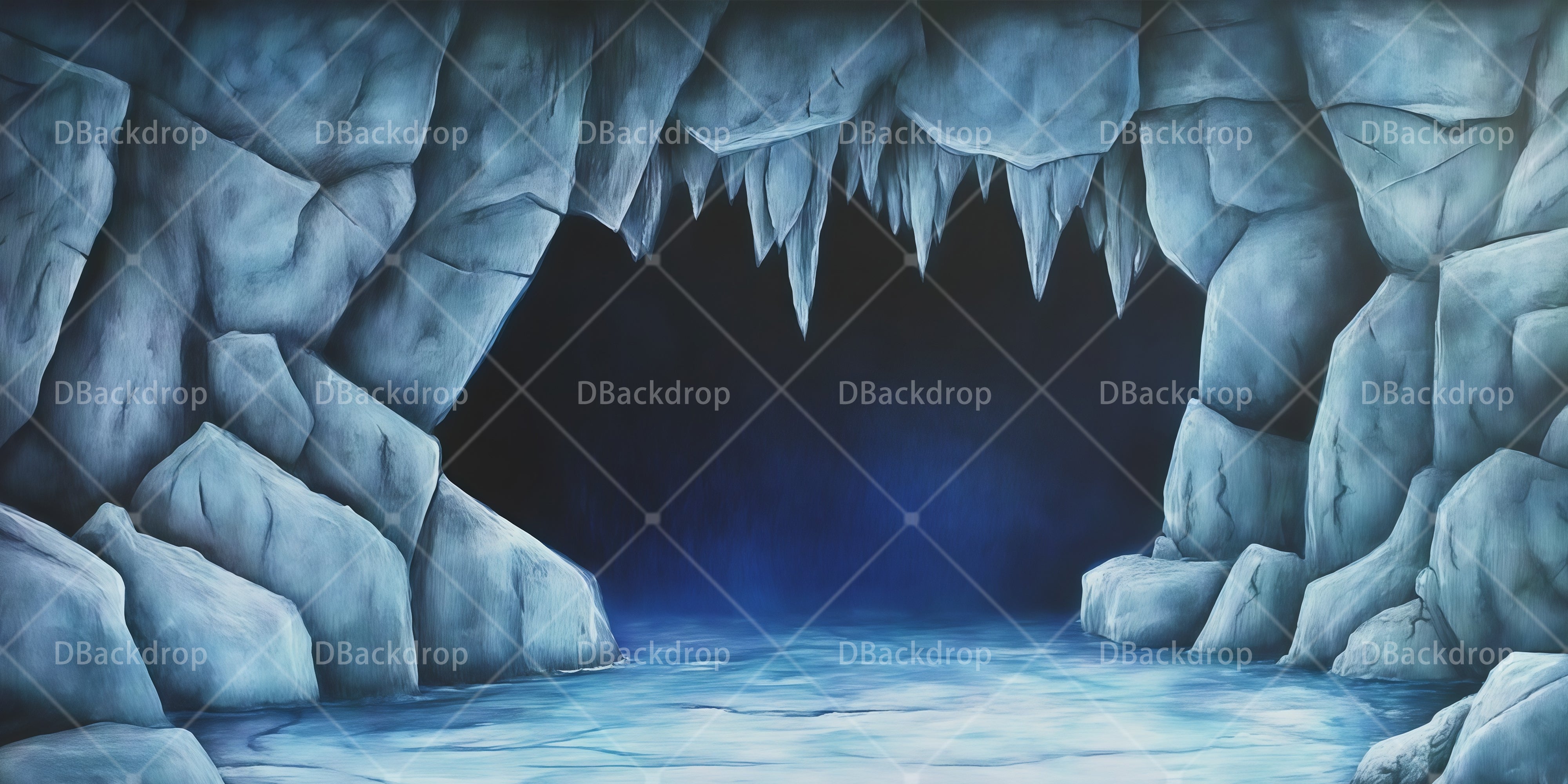Stage Scenery Backdrops Blue Ice Cave Theater Backdrops UK RR66-T80