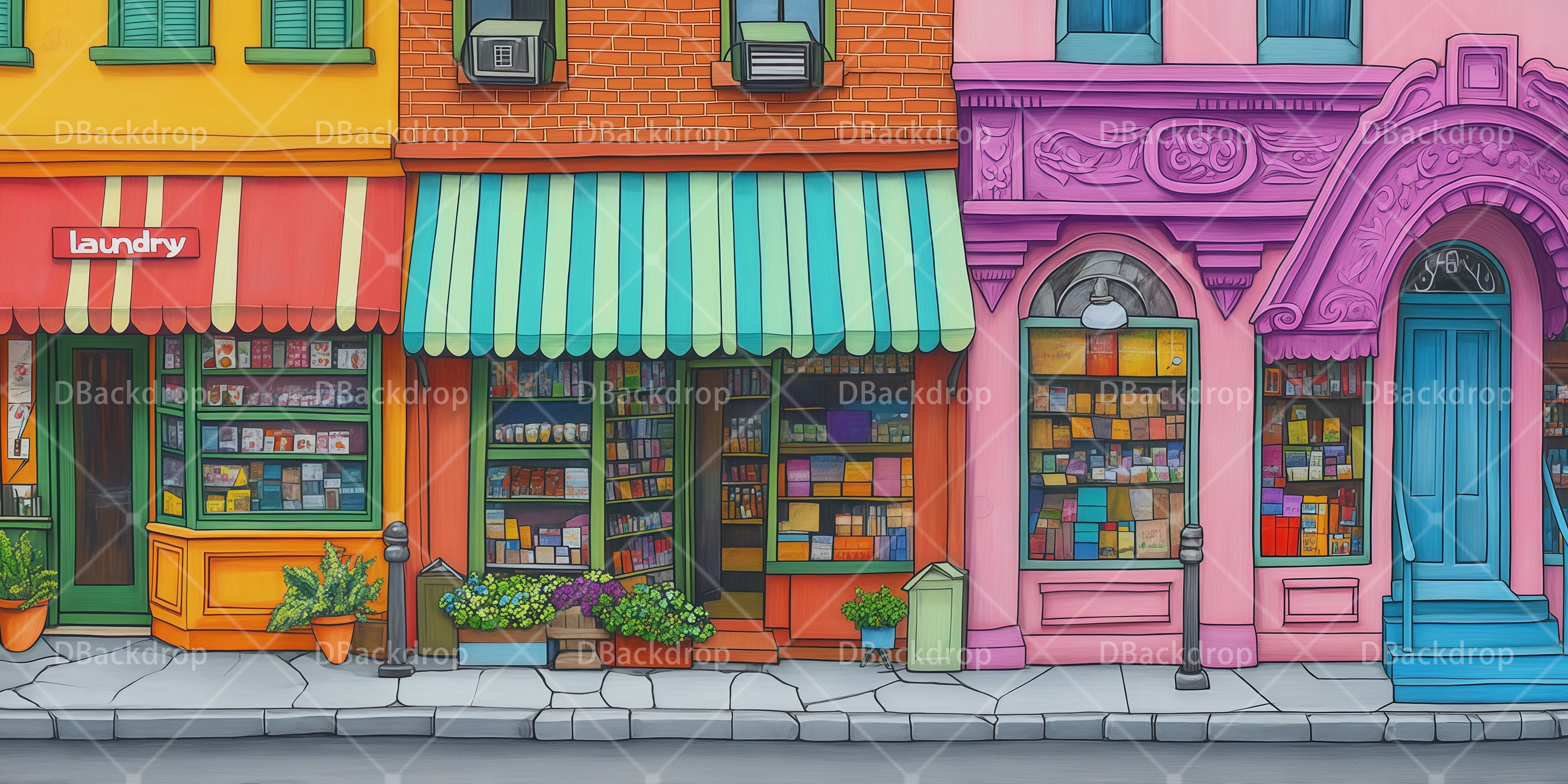 School Play Backdrops Street Corner Theater Stage Backdrops UK RR66-T9