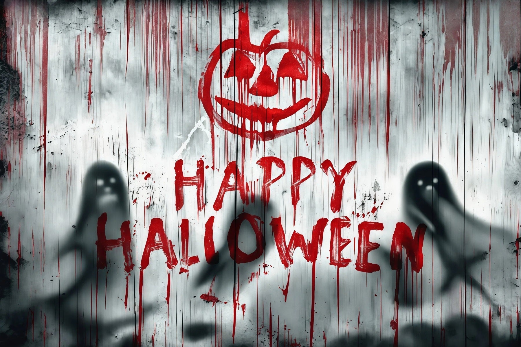 Halloween Bloody Backdrop Bloody Ghost Wall Shadows Halloween Backdrops UK RR67-52