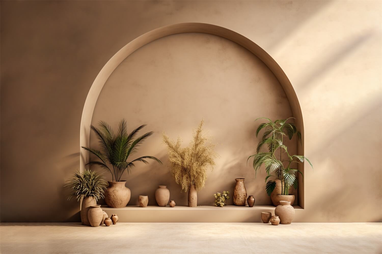 Warm Oasis Boho Photography Backdrop UK RR7-1