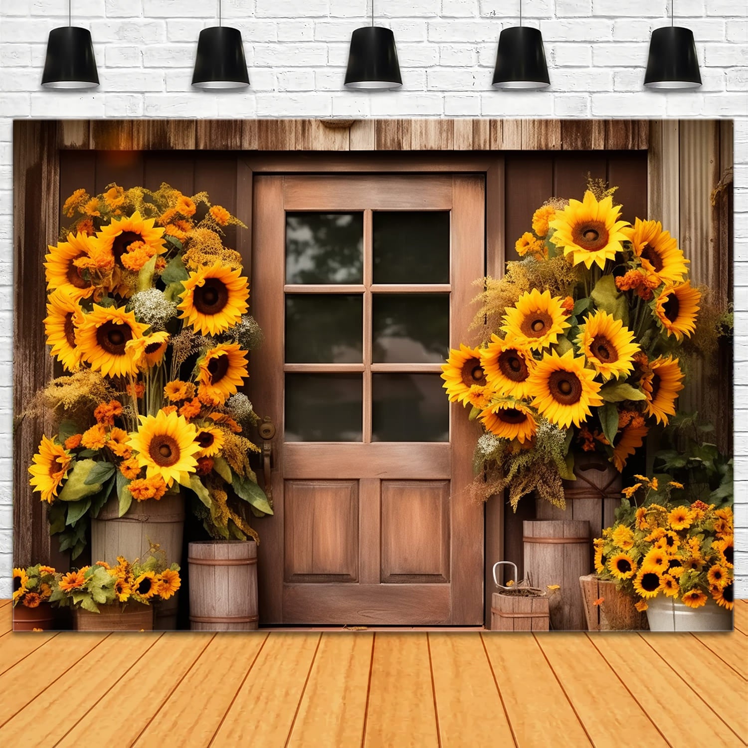 Sunflowers Autumn Photography Backdrop UK RR7-124