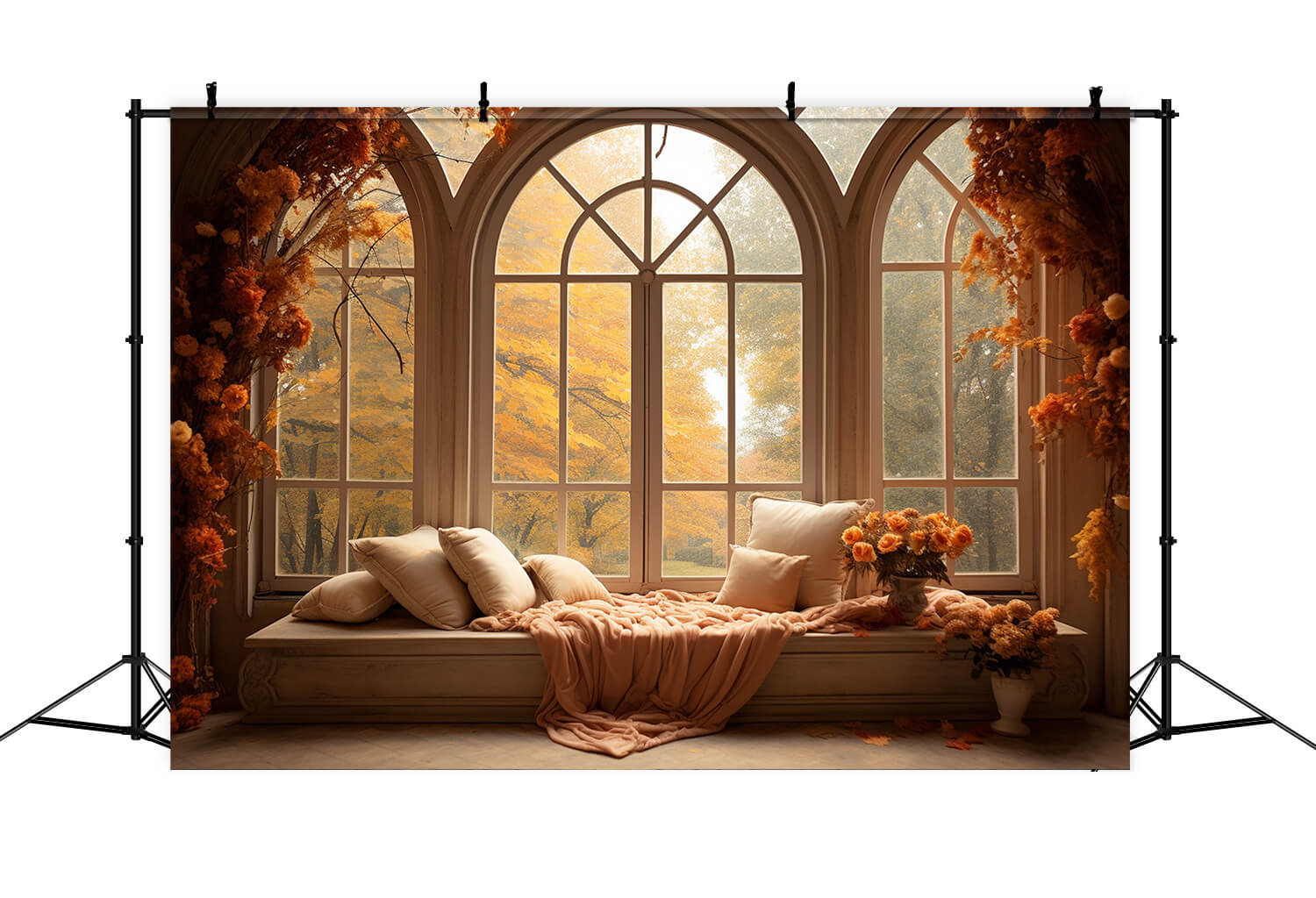 Quiet Autumn Afternoon Window View Backdrop UK RR7-176