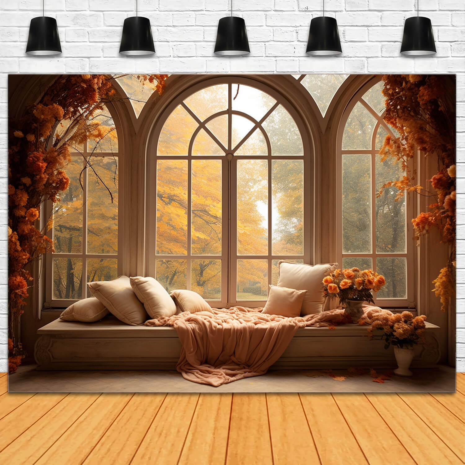 Quiet Autumn Afternoon Window View Backdrop UK RR7-176