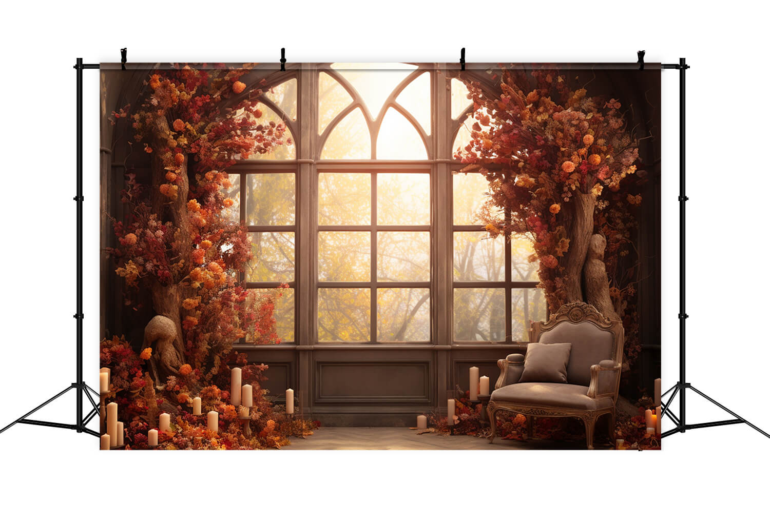 Autumn Window Afterglow Photography Backdrop UK RR7-177