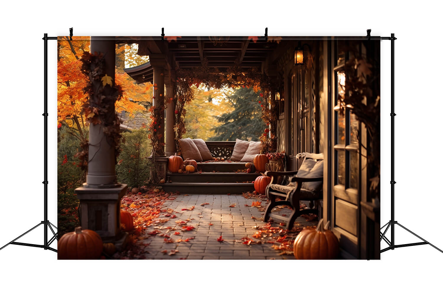 Autumn Garden Afterglow Photography Backdrop UK RR7-182