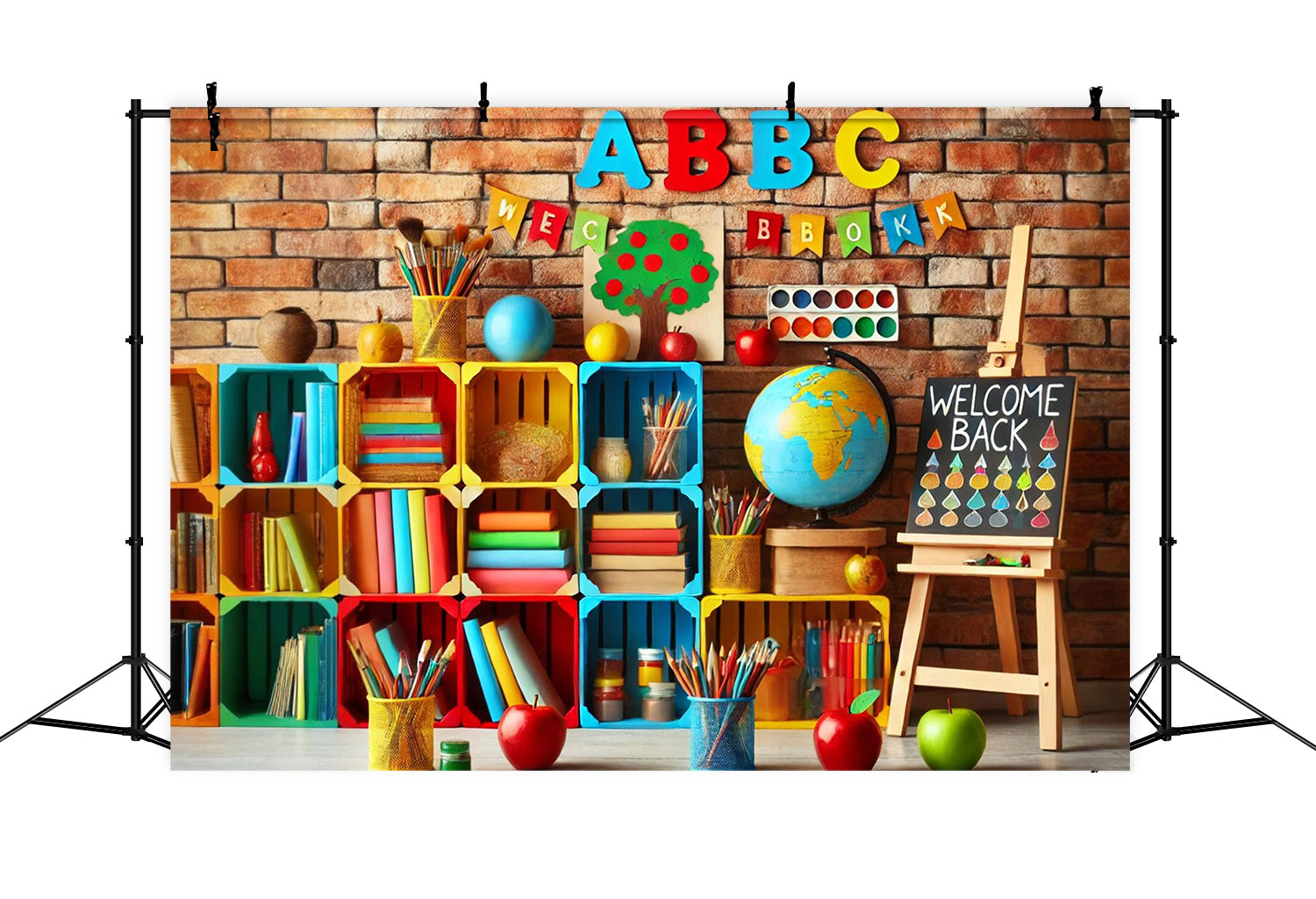 Welcome Back to School Play Room Backdrop UK RR7-199