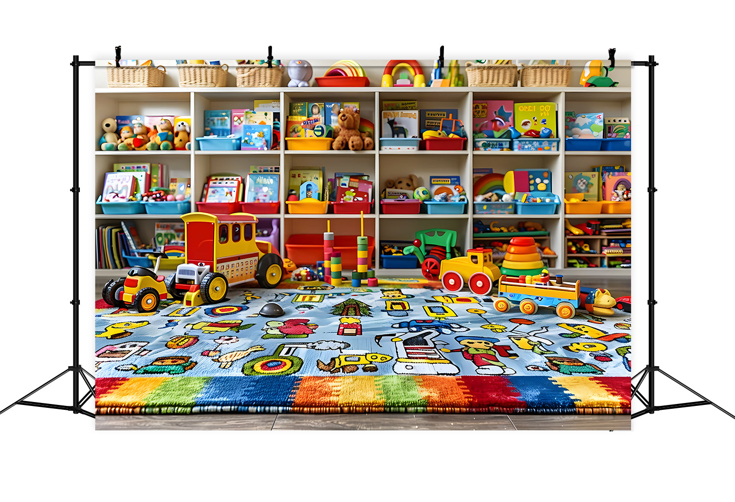 Toys Room Back to School Photography Backdrop UK RR7-203