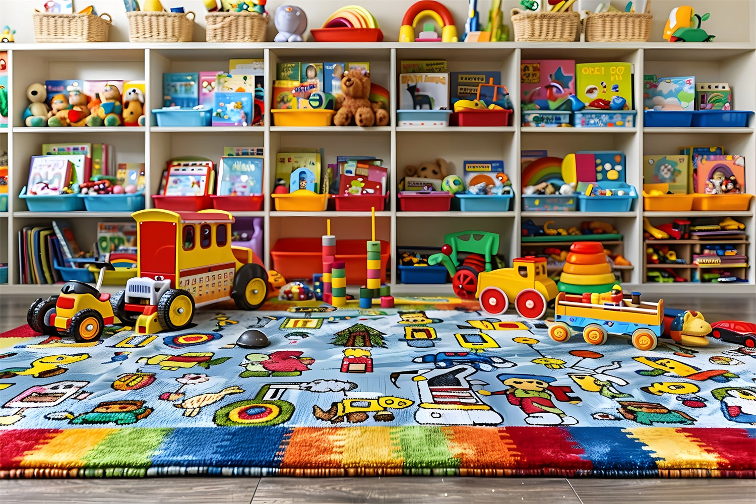 Toys Room Back to School Photography Backdrop UK RR7-203