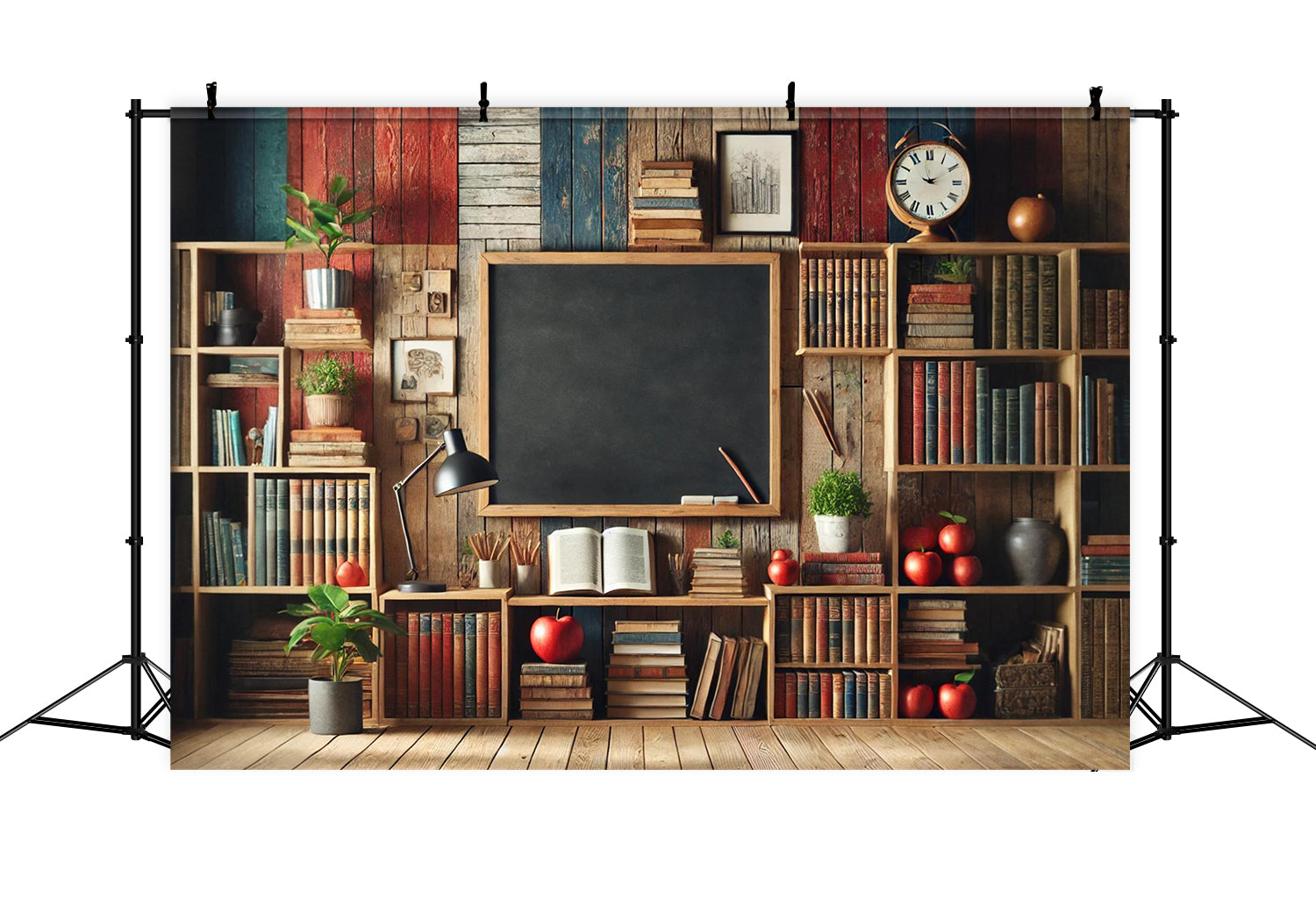 Books Blackboard Back to School Backdrop UK RR7-206