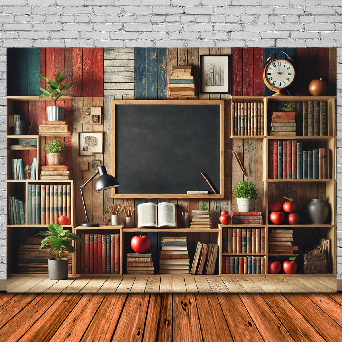 Books Blackboard Back to School Backdrop UK RR7-206