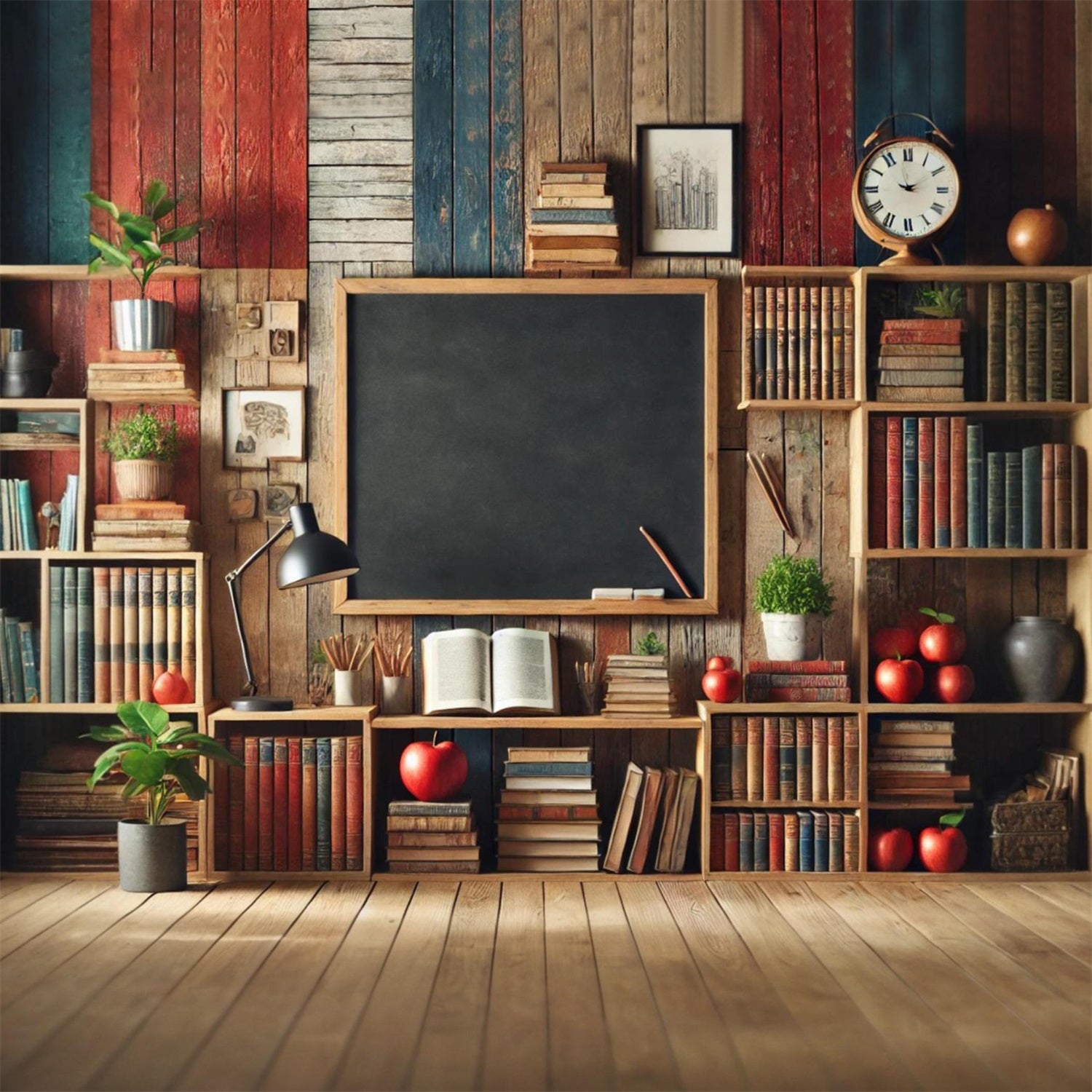 Books Blackboard Back to School Backdrop UK RR7-206