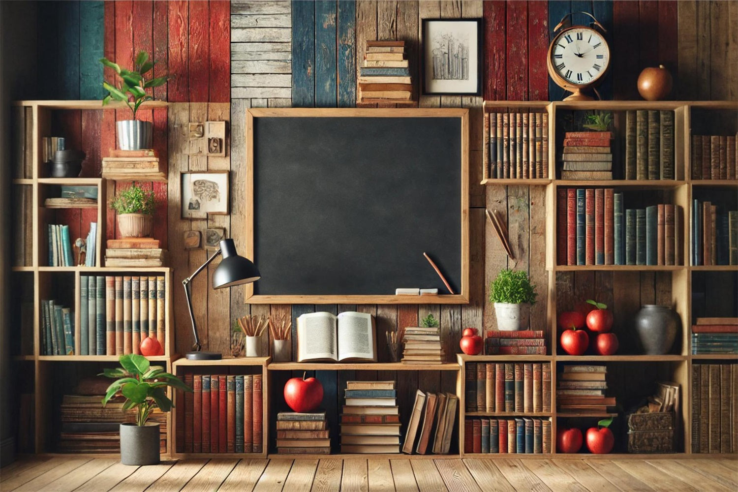 Books Blackboard Back to School Backdrop UK RR7-206