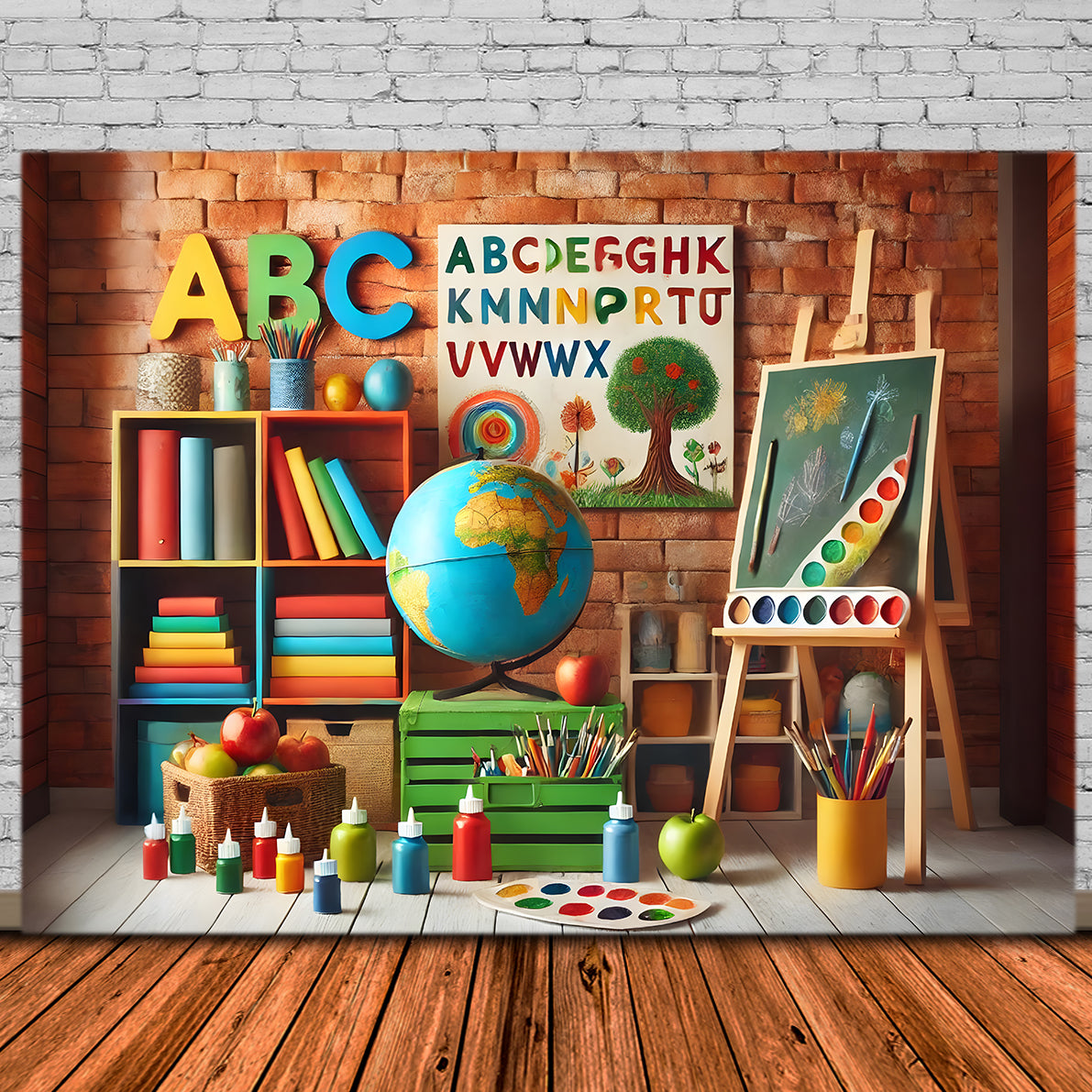 Painting Classroom Back to School Backdrop UK RR7-208