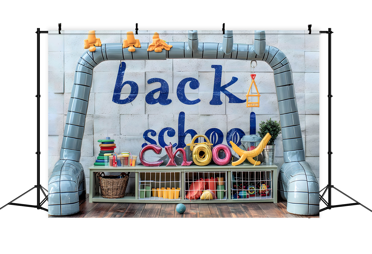 Back to School Toys Photography Backdrop UK RR7-229