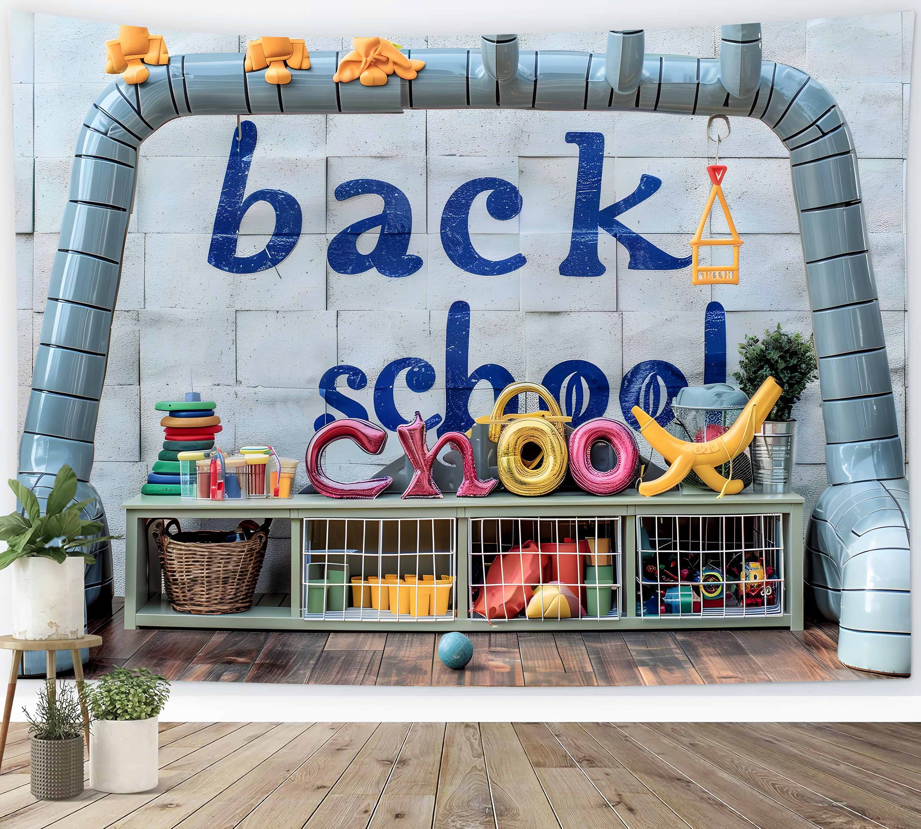 Back to School Toys Photography Backdrop UK RR7-229