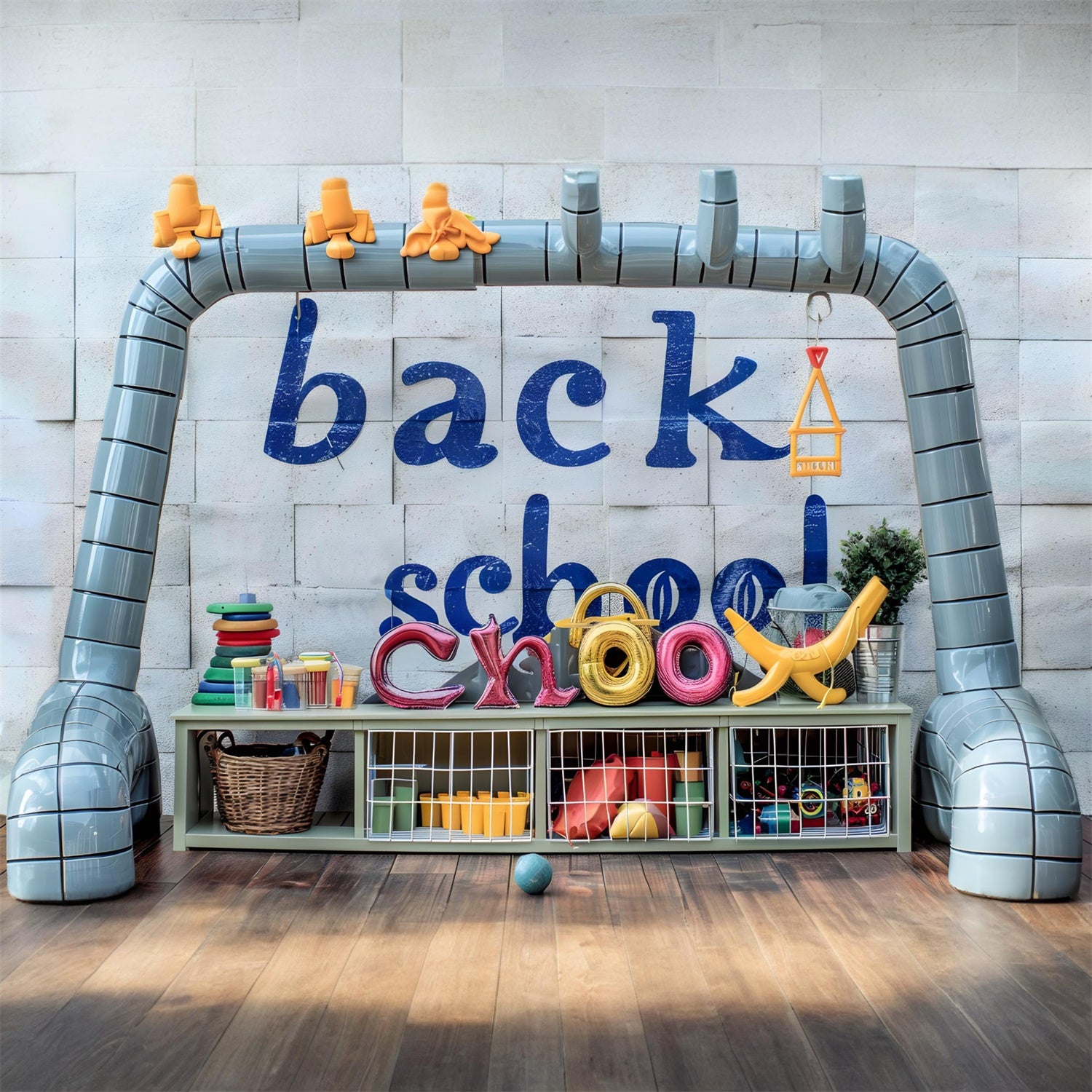 Back to School Toys Photography Backdrop UK RR7-229