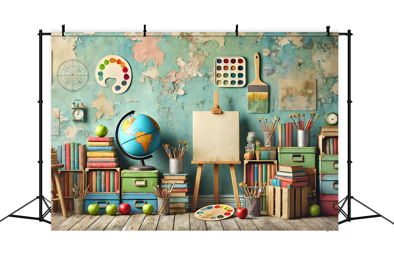 Back to School Mottled Classroom Wall Backdrop UK RR7-239