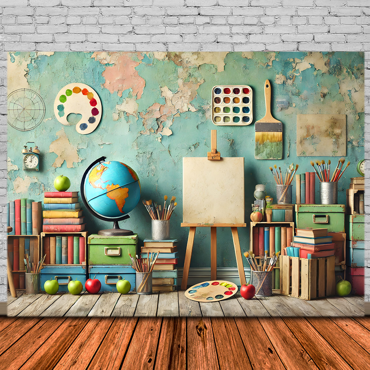 Back to School Mottled Classroom Wall Backdrop UK RR7-239