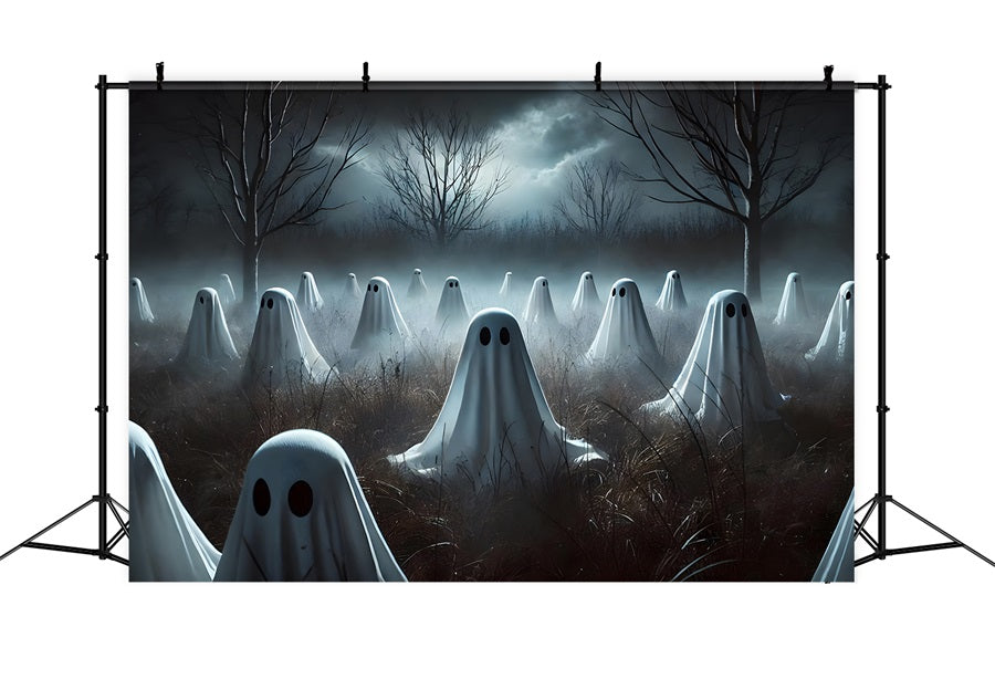 Halloween Ghostly Field Midnight Backdrop UK RR7-273