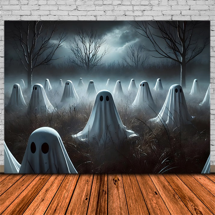 Halloween Ghostly Field Midnight Backdrop UK RR7-273