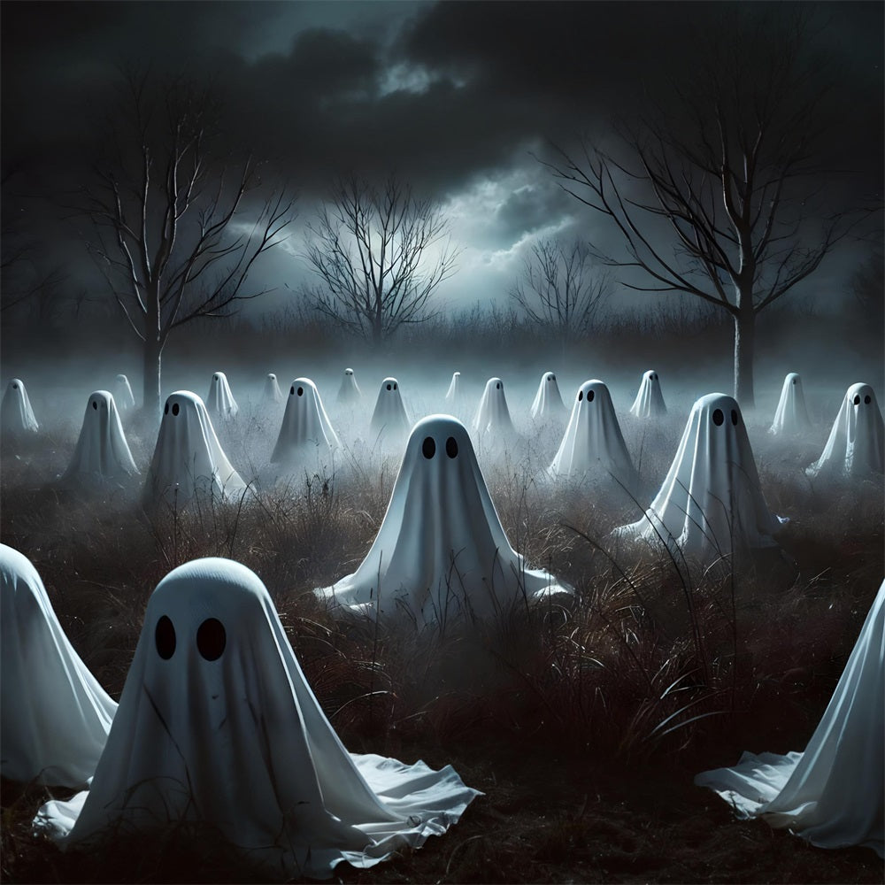 Halloween Ghostly Field Midnight Backdrop UK RR7-273