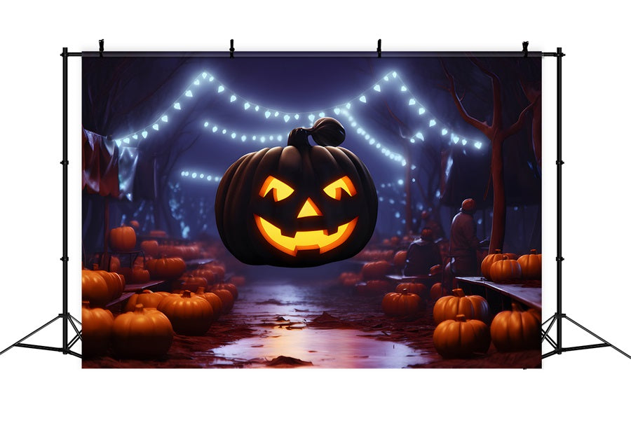 Floating Jack-O'-Lantern Night Halloween Backdrop UK RR7-310