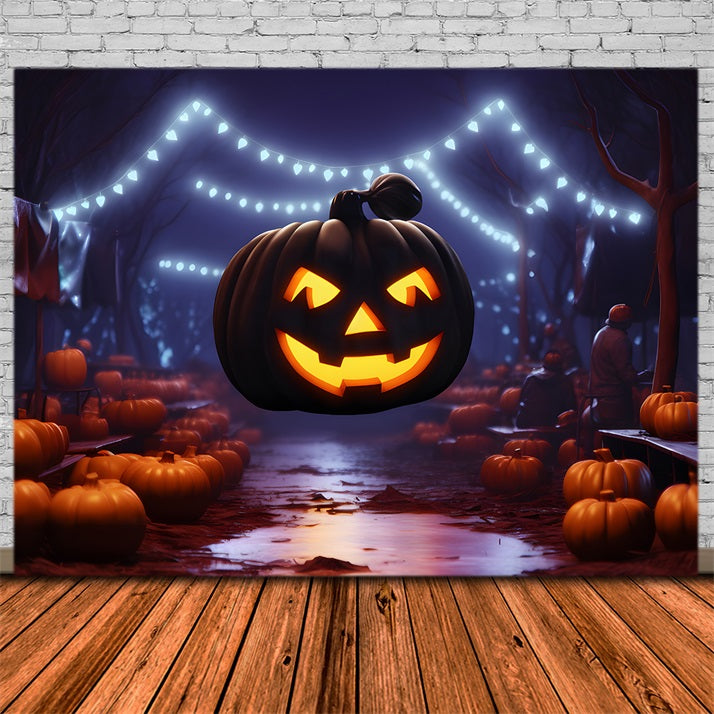 Floating Jack-O'-Lantern Night Halloween Backdrop UK RR7-310