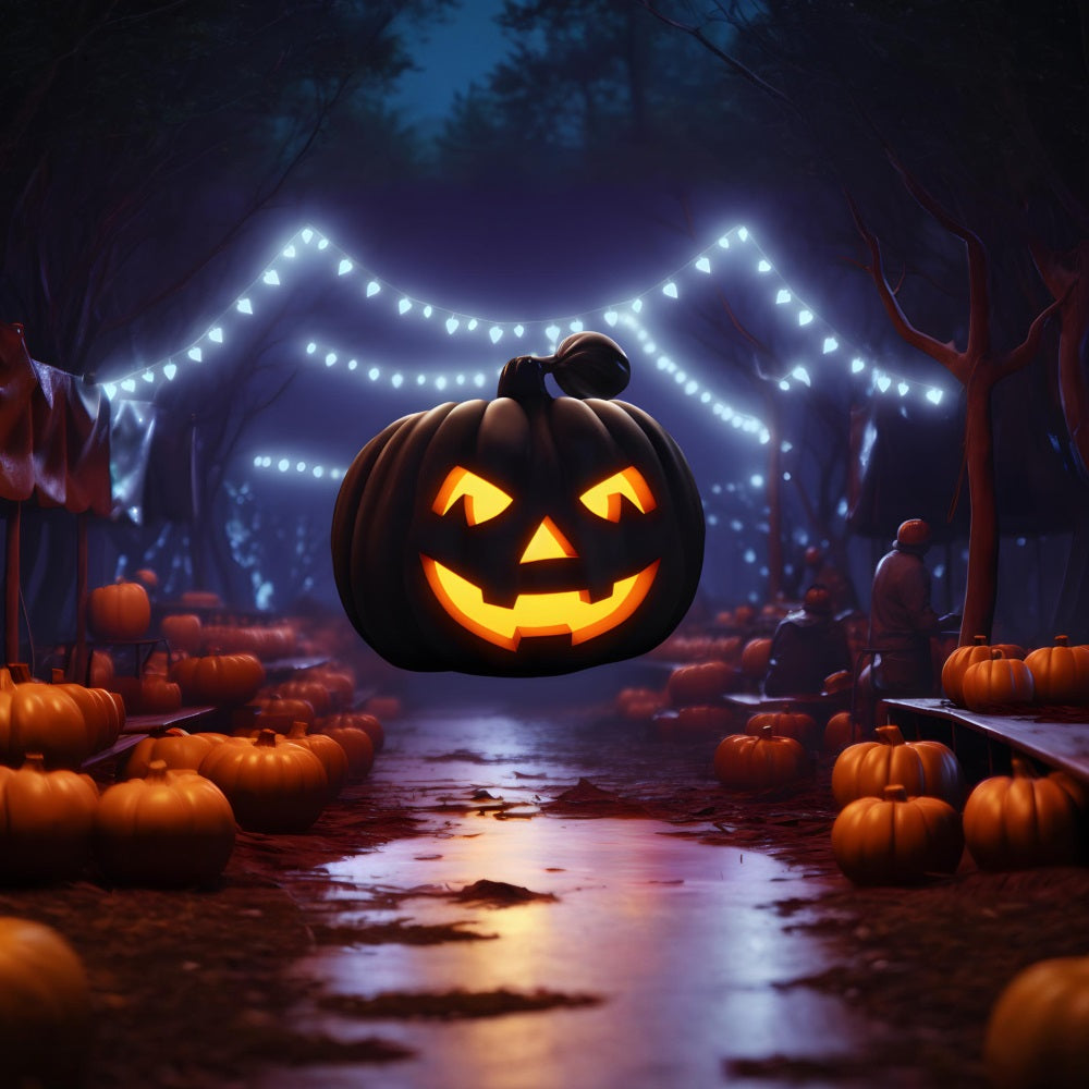 Floating Jack-O'-Lantern Night Halloween Backdrop UK RR7-310