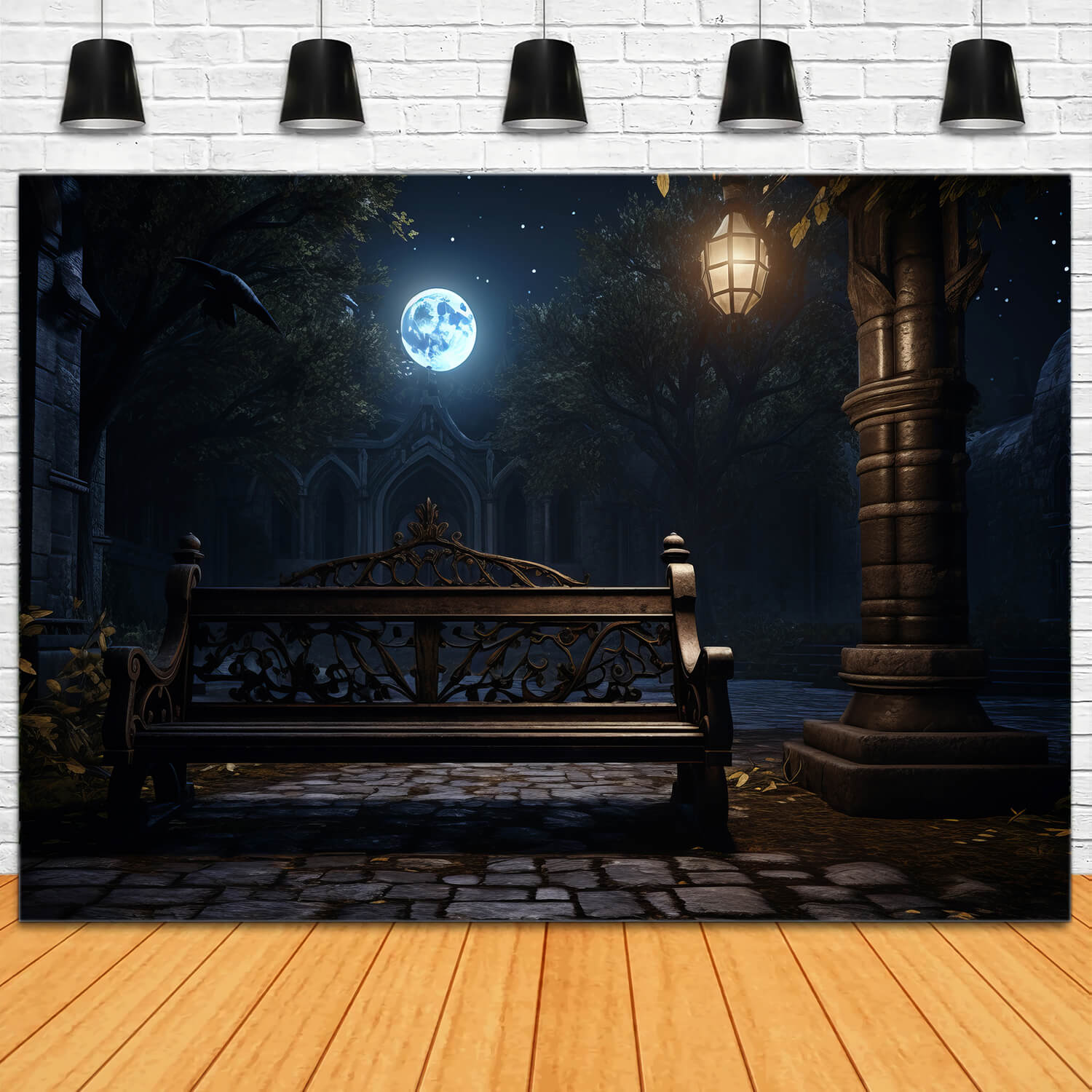 Halloween Moonlight Night Photography Backdrop RR7-33