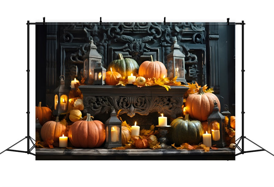 Halloween Pumpkin Lantern Display Ornate Backdrop UK RR7-330