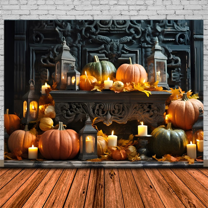 Halloween Pumpkin Lantern Display Ornate Backdrop UK RR7-330