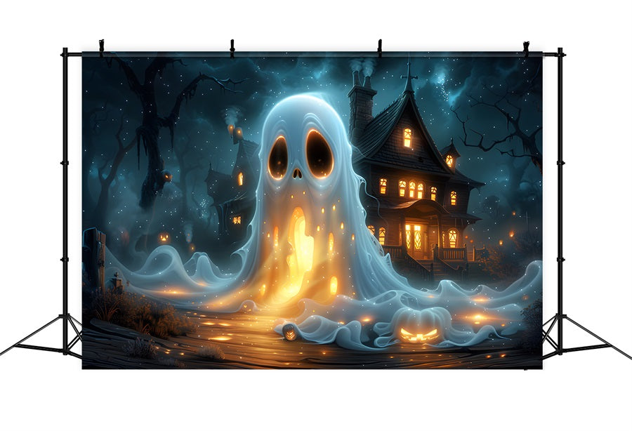 Halloween Haunted Ghost Mansion Backdrop UK RR7-368