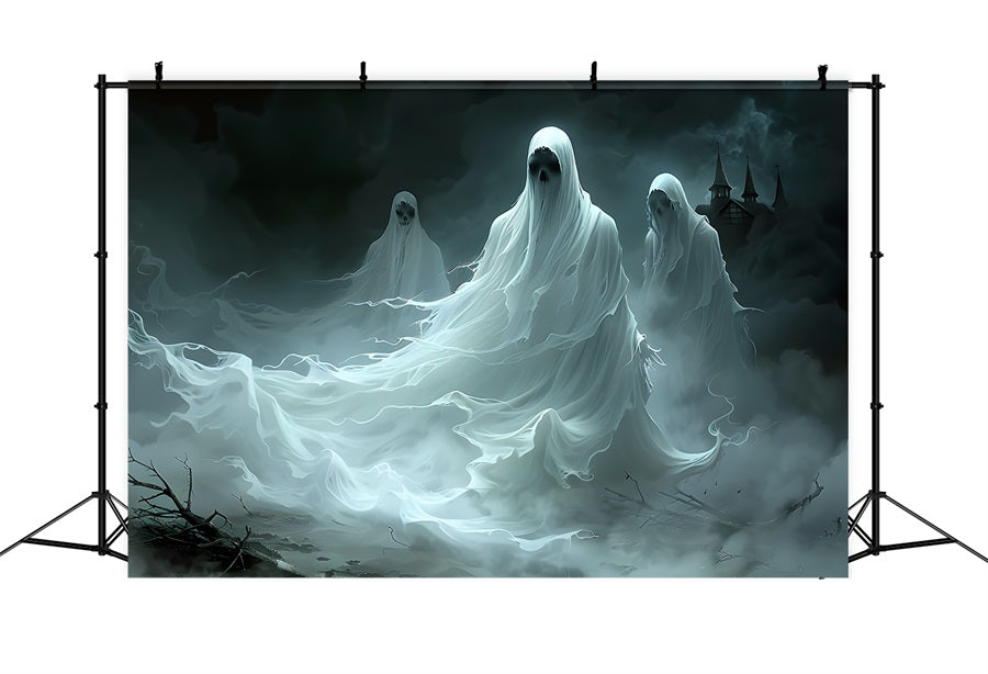 Halloween Spooky Ghost Trio Backdrop UK RR7-369