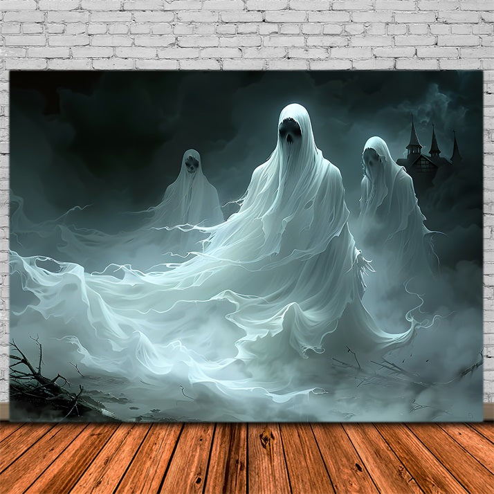 Halloween Spooky Ghost Trio Backdrop UK RR7-369