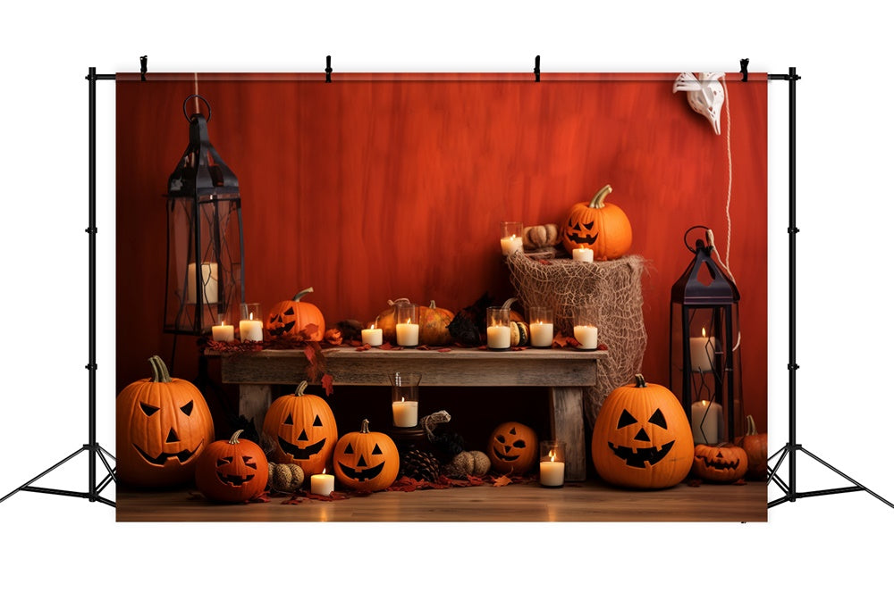 Pumpkins Bats Decor Halloween  Backdrop UK RR7-392