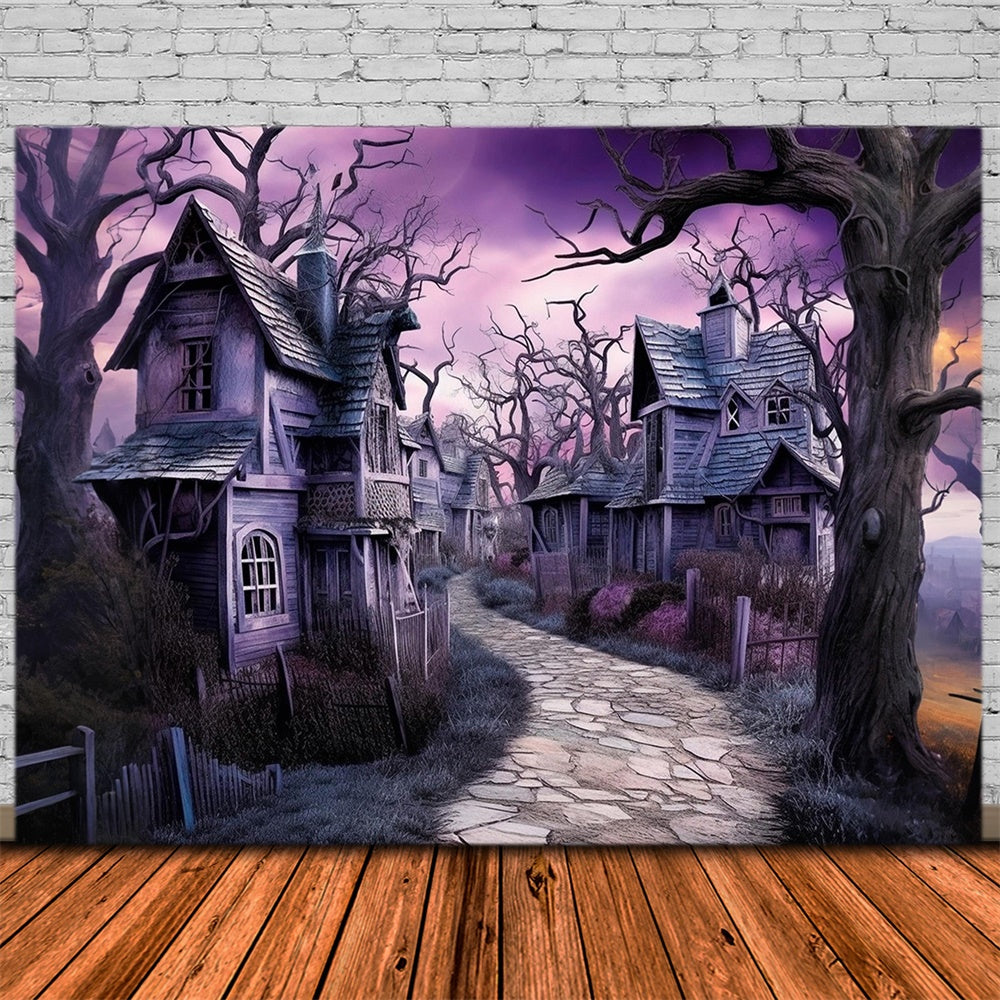 Halloween Abandoned Old Magic Town Backdrop UK RR7-441