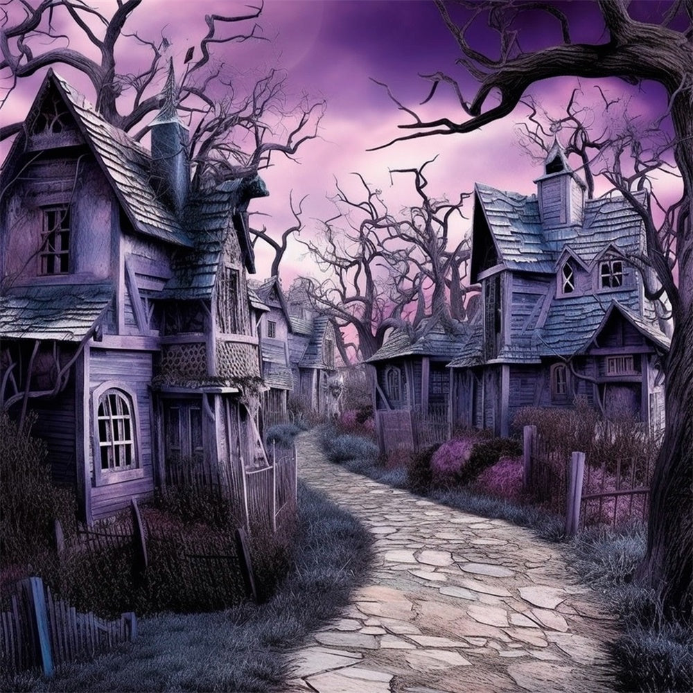 Halloween Abandoned Old Magic Town Backdrop UK RR7-441