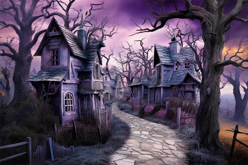 Halloween Abandoned Old Magic Town Backdrop UK RR7-441