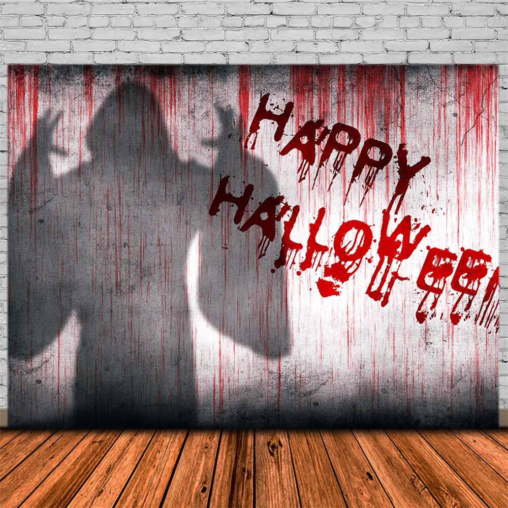 Happy Halloween Ghost Shadow Wall Backdrop UK RR7-464