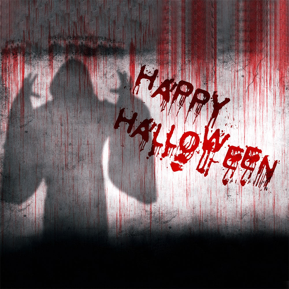 Happy Halloween Ghost Shadow Wall Backdrop UK RR7-464