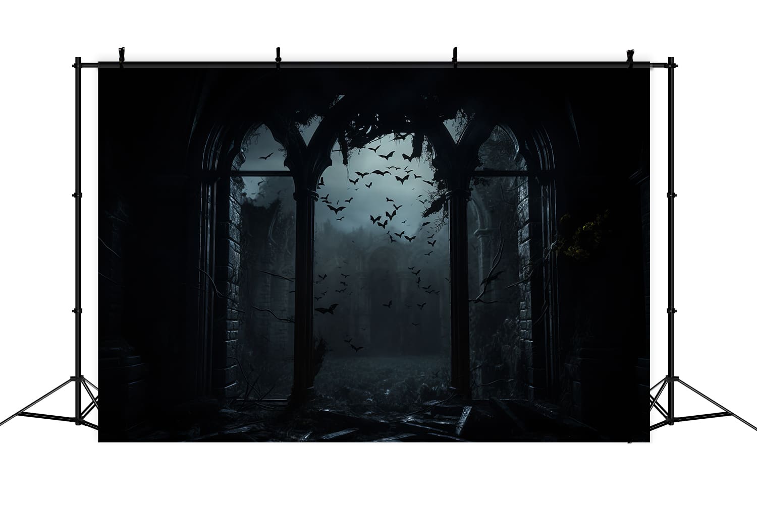 Halloween Cemetery Photography Backdrop UK RR7-47