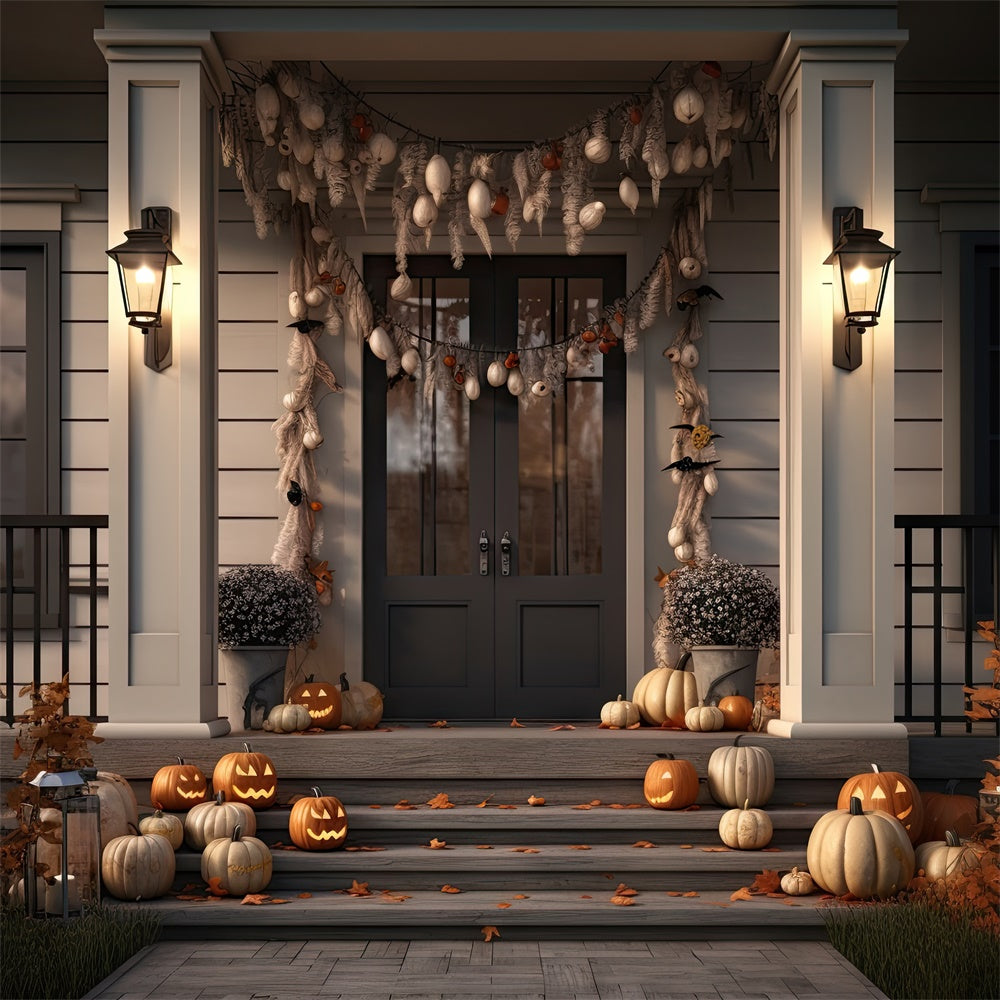 Halloween Scary Night Front Door Backdrop UK RR7-476