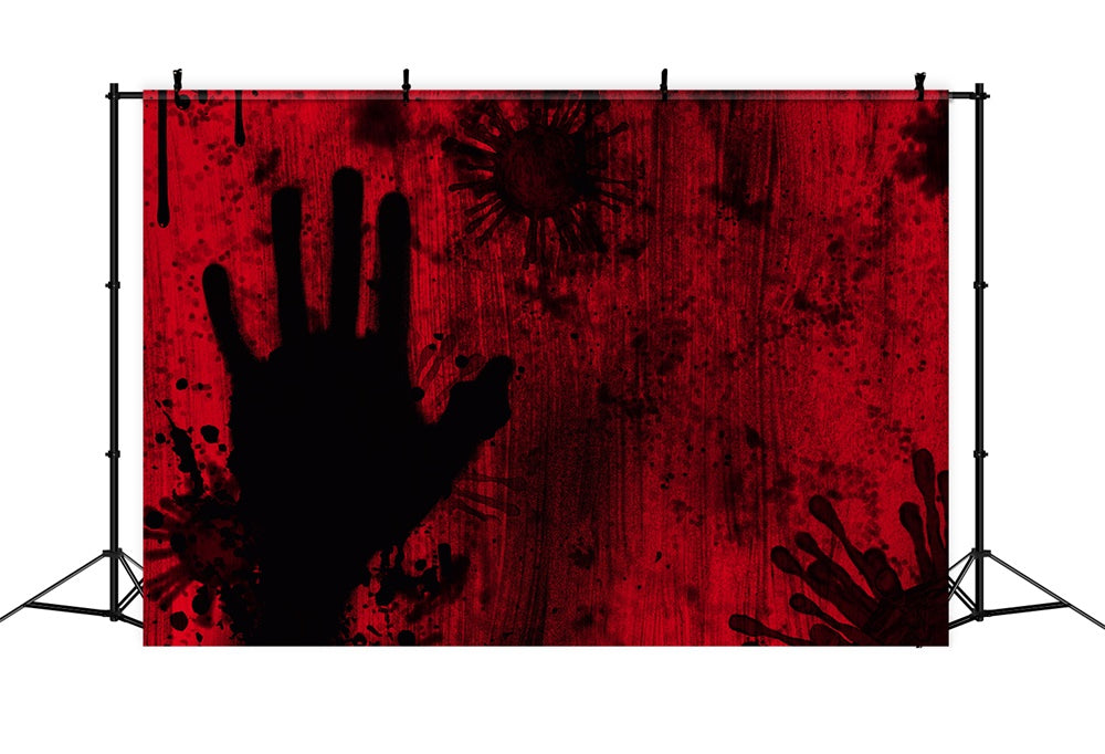 Halloween Blood Hand Shadow Wall Backdrop UK RR7-491