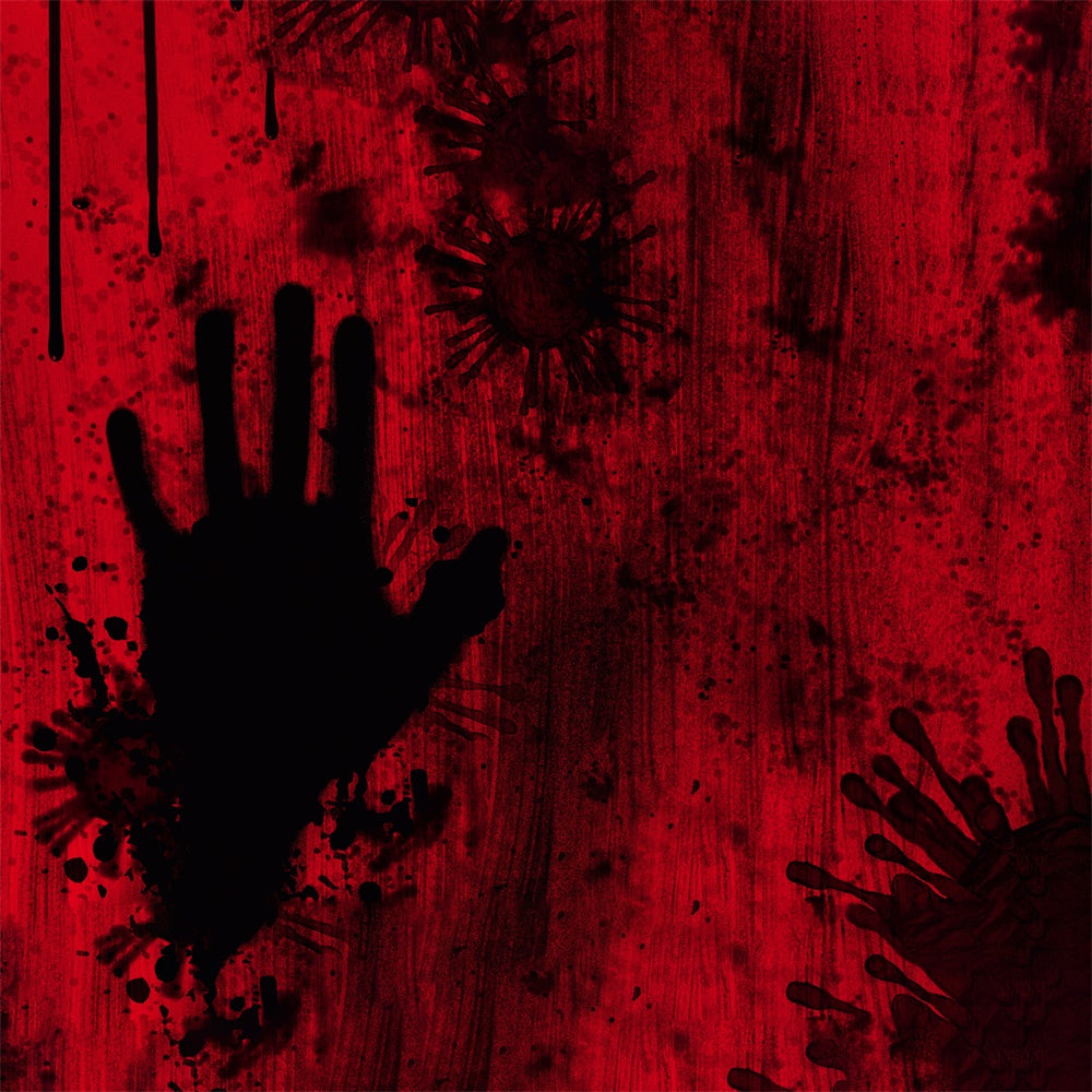 Halloween Blood Hand Shadow Wall Backdrop UK RR7-491