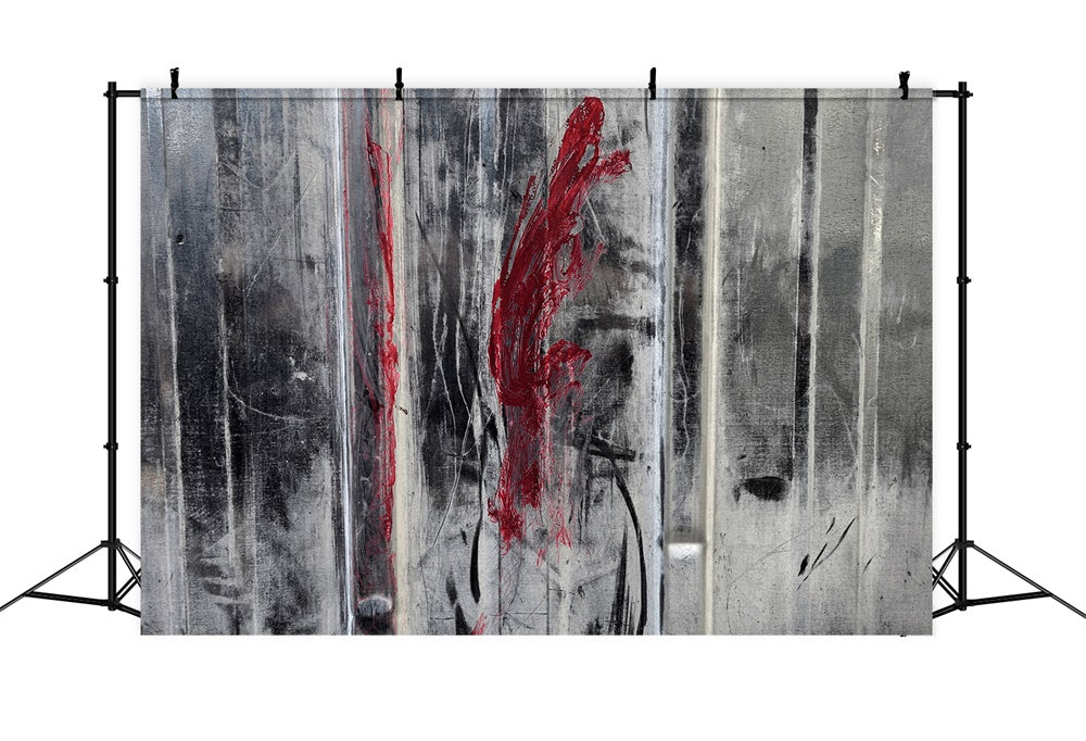 Concrete Wall Blood Splash Halloween Backdrop UK RR7-492