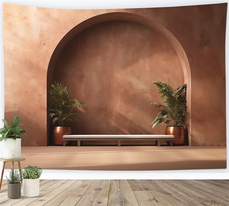 Terracotta Bliss Boho Photography Backdrop UK RR7-5